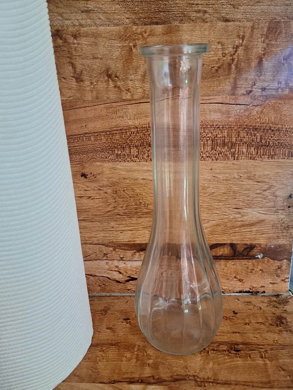 Clear Glass Bud Vase - Slim Neck